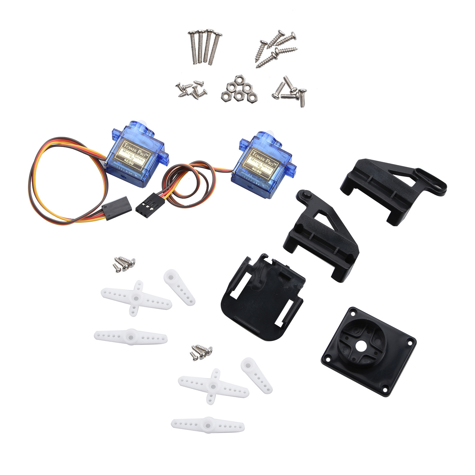 Servo Kit - إطار منصة جيمبال مزدوج المحور من