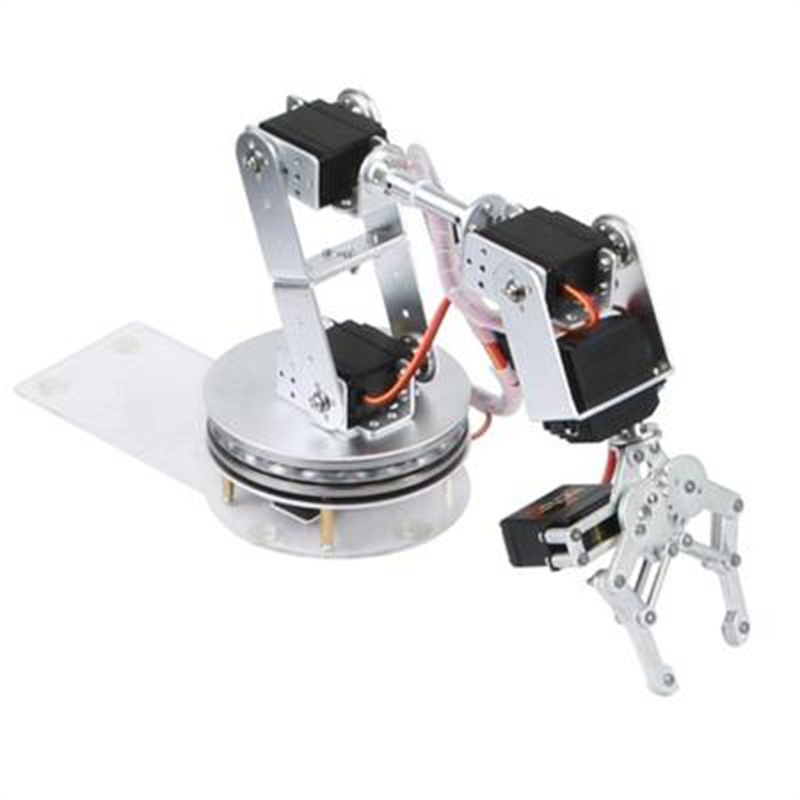 ذراع روبوتية فضية بـ 6 درجات ح - مراجعة Robot Arm Kit وسعره