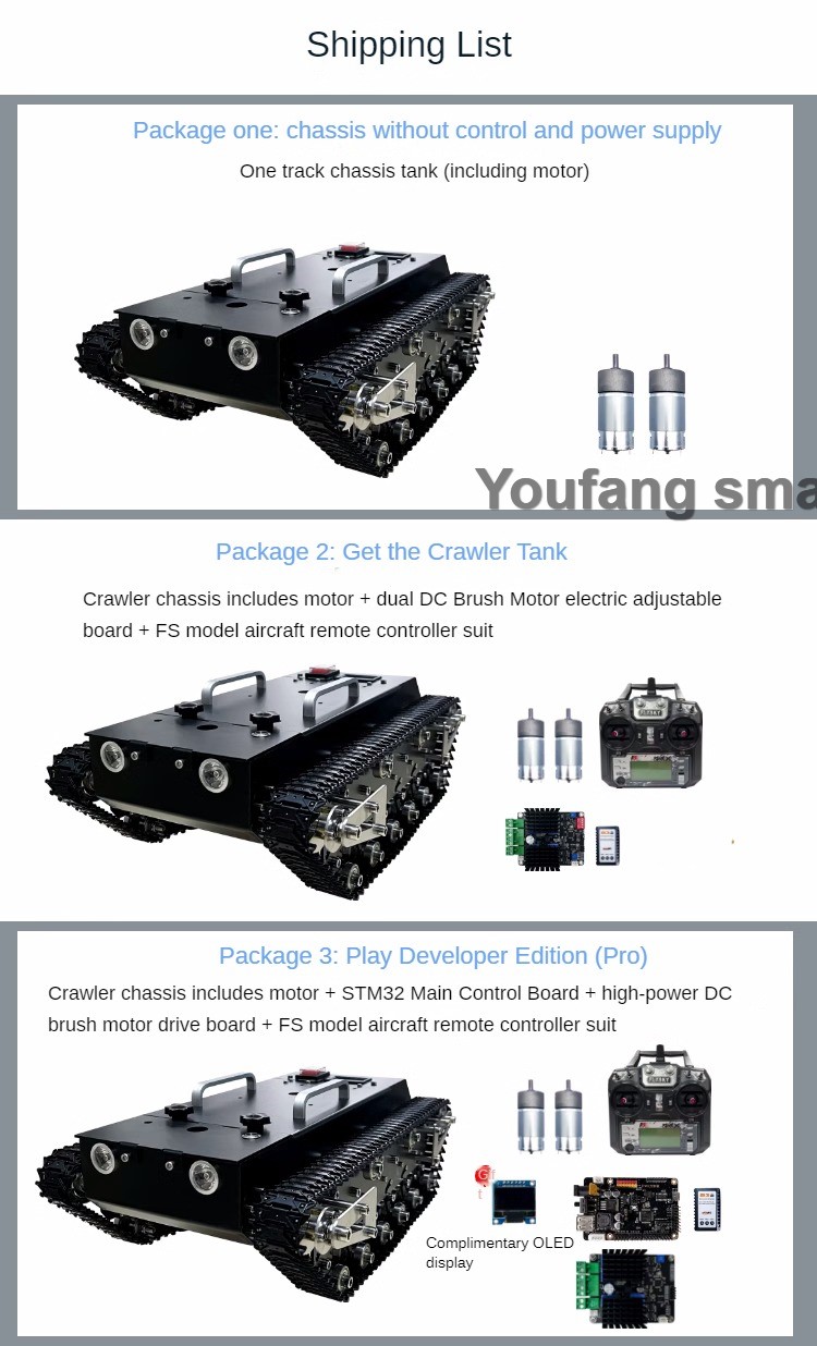 30 كجم تحميل دبابة مع جهاز للت - مراجعة Tracked Robot Chassis وسعره