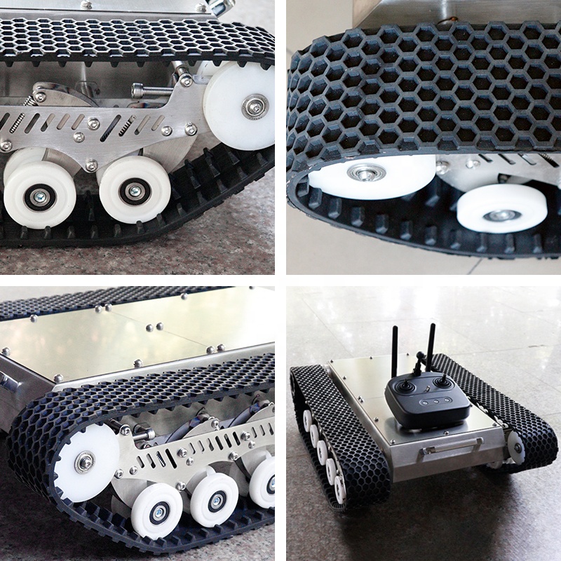 منصة روبوتية مجنزرة لجميع التض - مراجعة Tracked Robot Chassis وسعره