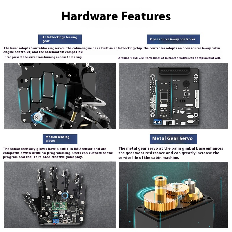 كف اليد الروبوتية الكترونية UH - مراجعة Robot Arm Metal وسعره