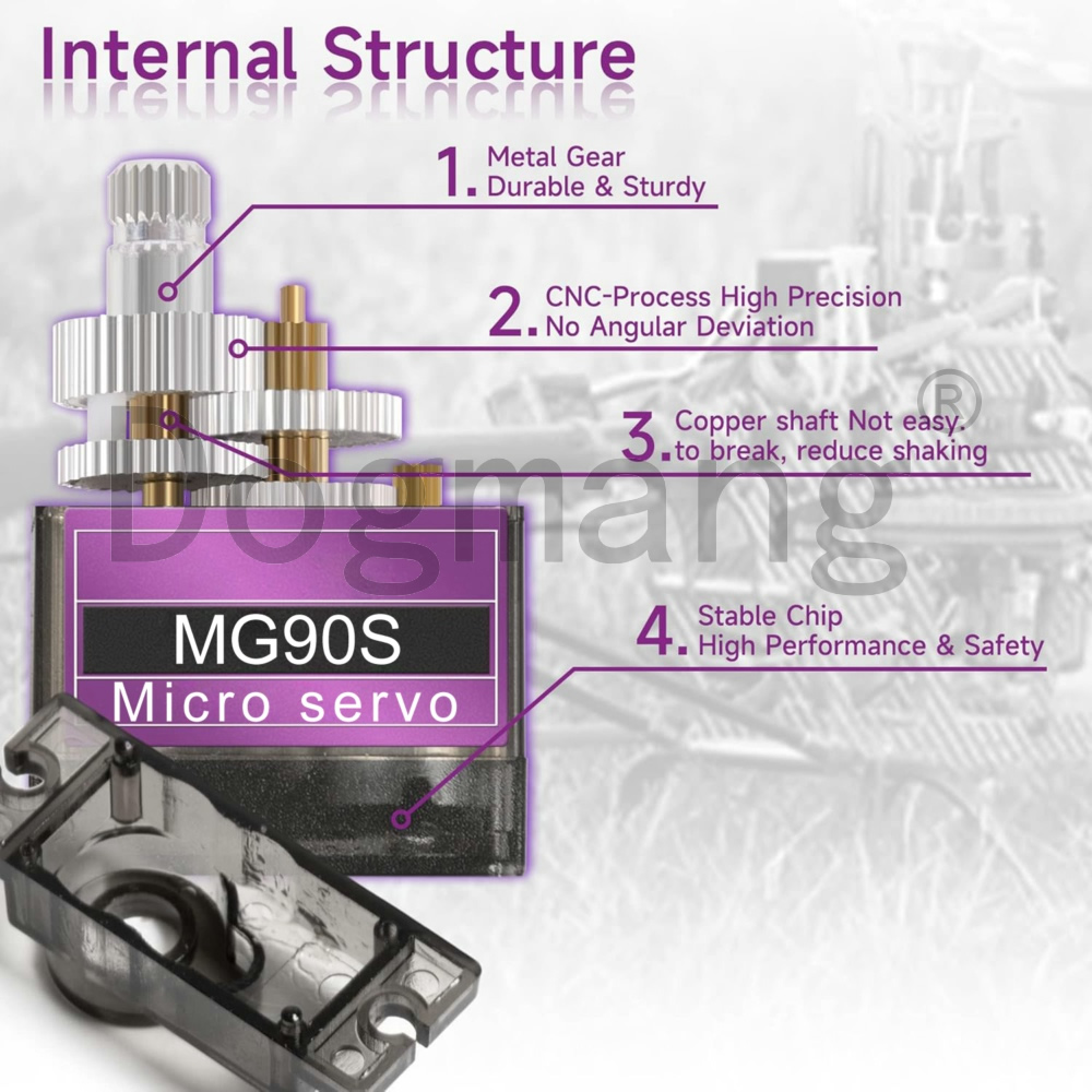 MG90S سيرفو 1/2/4/10/20/50 قطع - مراجعة Sg90 Servo وسعره