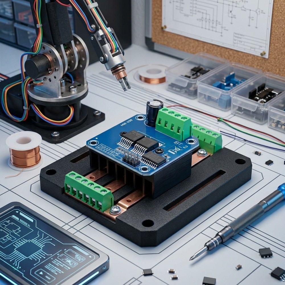 وحدة تحكم محرك مزدوجة BTS7960  - مراجعة Motor Driver Module وسعره