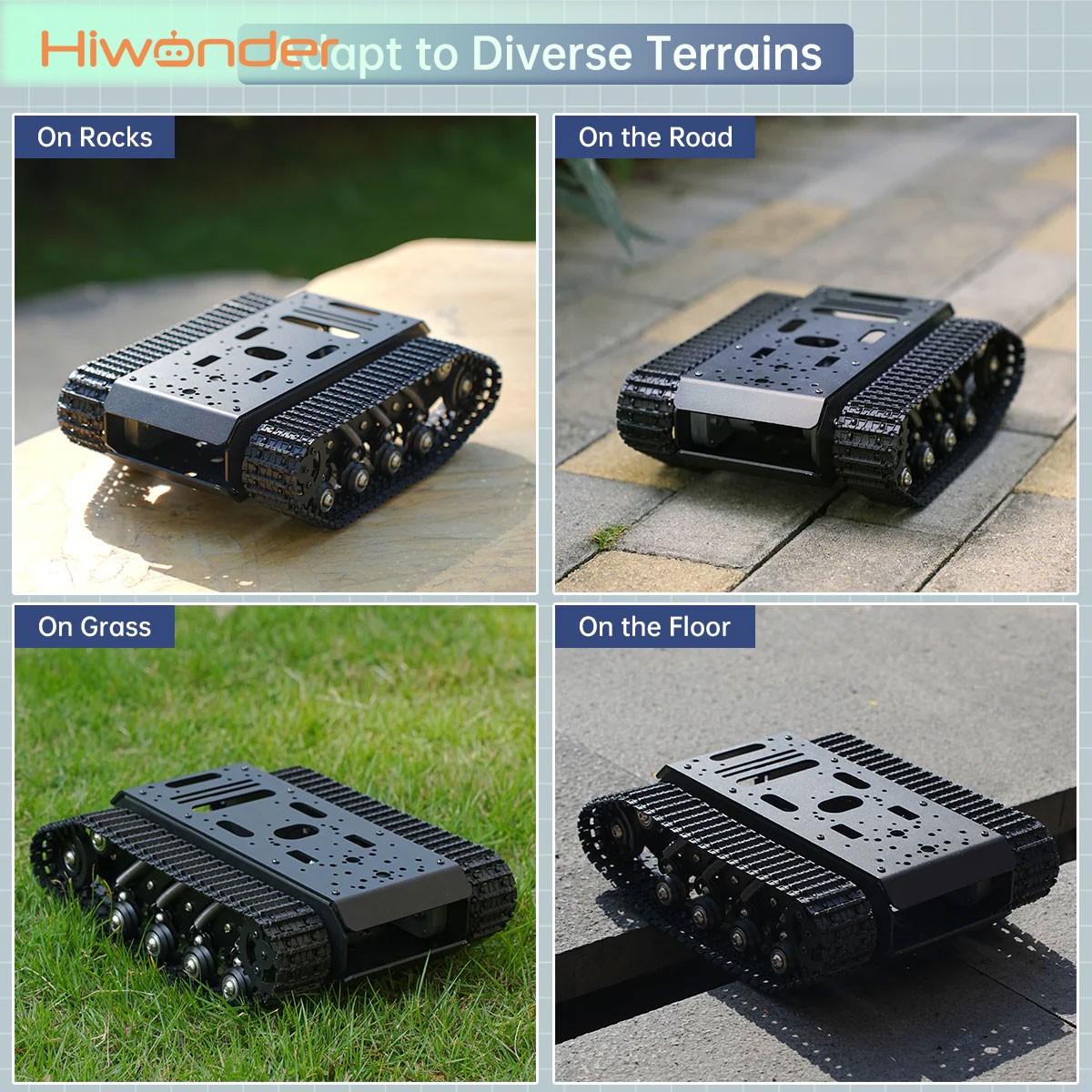 هيكل روبوت دبابة مجنزرة من Hiw - مراجعة Tracked Robot Chassis وسعره